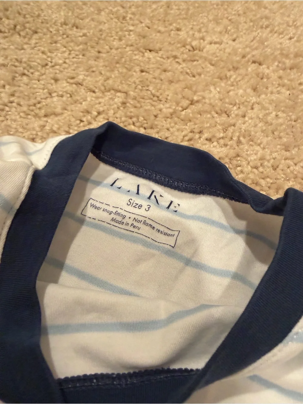 LAKE Kids Blue & White Striped Pajama Set - Classic Long Sleeve Sleepwear